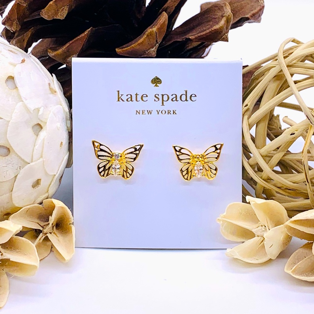 Kate Spade Diamond Stud Butterfly Earrings